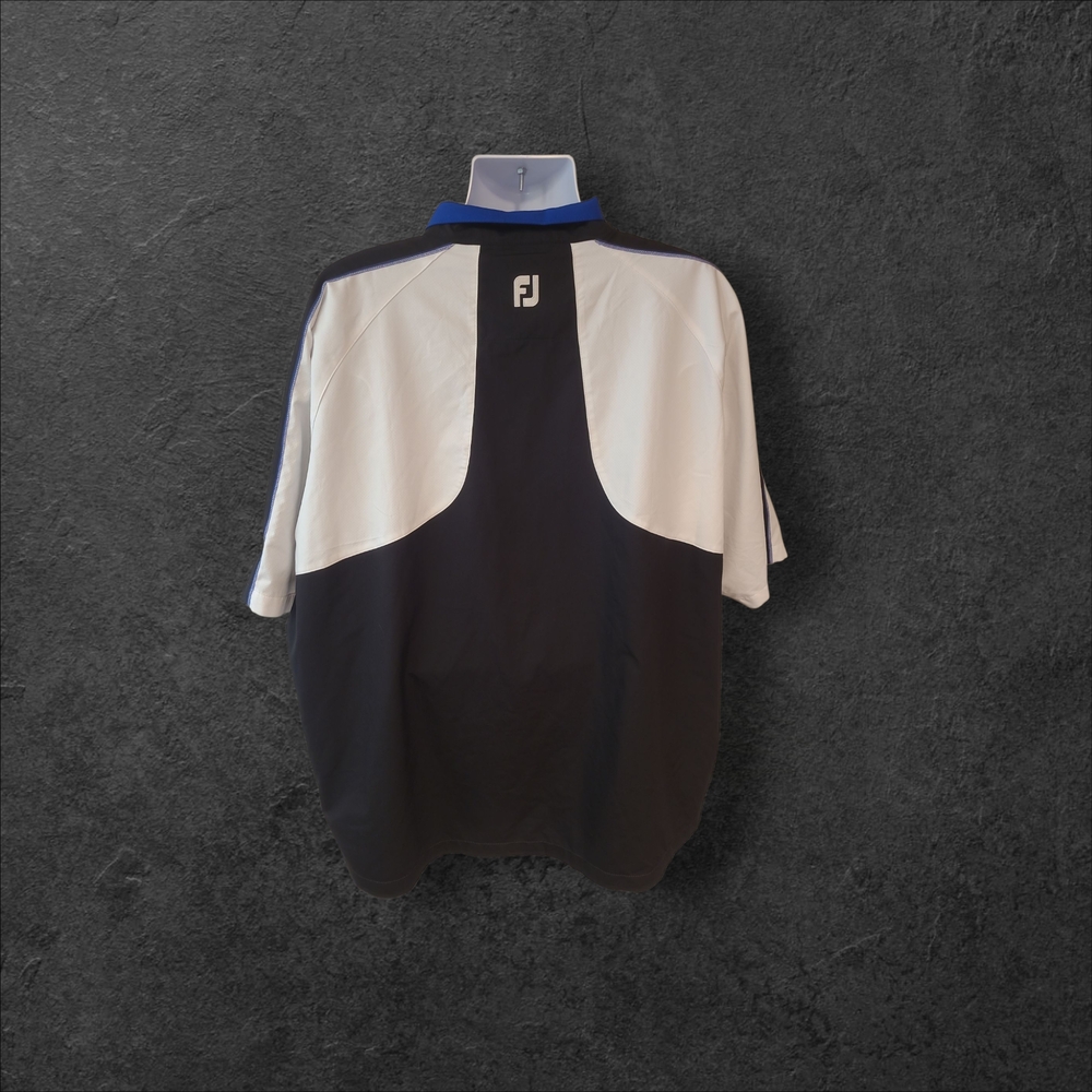 FJ Men's Blue and White Quarter-Zip Pullover Olde Beau Golf Course Size 3XL - Picture 3 of 5